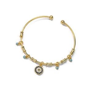 Gold and Blue Evil Eye Bracelet